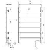 Полотенцесушитель электрический Domoterm Классик 50x80 R , изображение 4