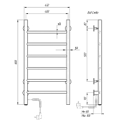 Полотенцесушитель электрический Domoterm Аврора 40x80 L , изображение 4
