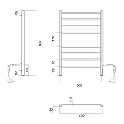 Полотенцесушитель электрический Domoterm Куба П8 50x80 R , изображение 4