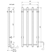 Полотенцесушитель электрический Domoterm Танго 30х90 R , изображение 4