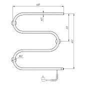 Полотенцесушитель электрический Domoterm М-образный 60x60 R , изображение 4