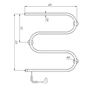 Полотенцесушитель электрический Domoterm М-образный 60x60 L , изображение 4