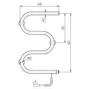 Изображение Полотенцесушитель электрический Domoterm М-образный 40x60 R Полотенцесушитель электрический Domoterm М-образный 40x60 R , изображение 4