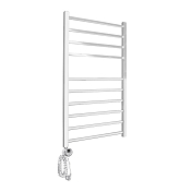Полотенцесушитель электрический Domoterm Квадро П10 50x100 L хром , изображение 2