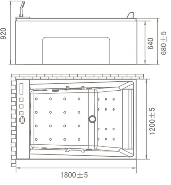 Акриловая ванна Orans 65105R0 180x120 , изображение 7