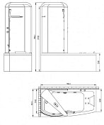 Акриловая ванна Orans 9501L00 170x80 , изображение 6