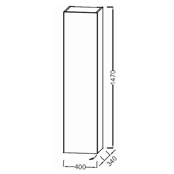 Шкаф-пенал Jacob Delafon EB1850G-G1C L белый глянцевый , изображение 3