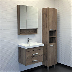 Фото Зеркало-шкаф Comforty Никосия 60 дуб темный
