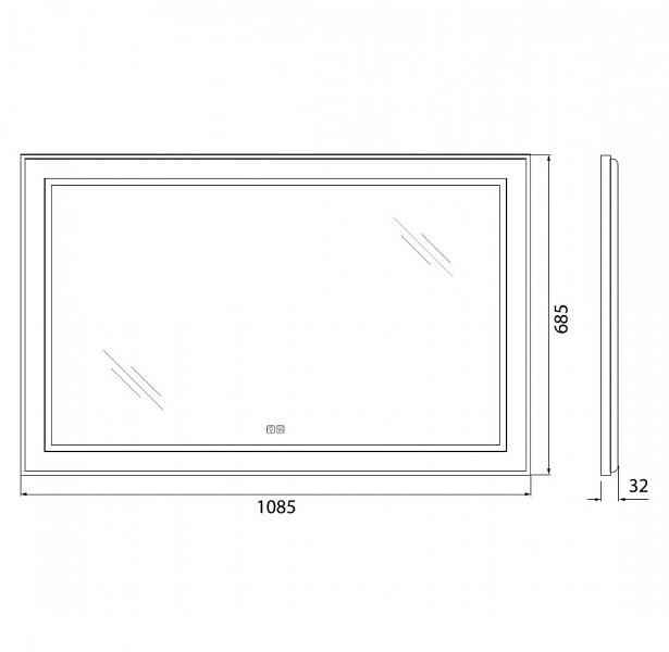 Зеркало BelBagno SPC-KRAFT-1085-685-TCH-WARM , изображение 10