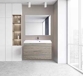 Фото Тумба под раковину BelBagno Vittoria 100 подвесная, pino