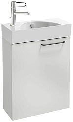 Фото Тумба под раковину Jacob Delafon Odeon Rive Gauche 50 L белая, ручка черная
