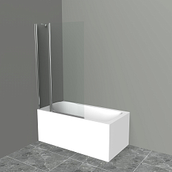 Фото Шторка на ванну BelBagno Uno UNO-V-11-90/150-C-Cr
