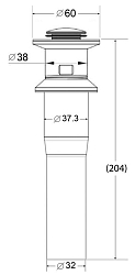 Фото Донный клапан BelBagno Delta BB-PCU-03-NERO