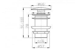 Донный клапан BelBagno BB-SC-CRM , изображение 2