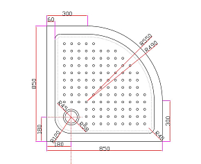 Фото Поддон для душа Cezares TRAY-A-R-85-550-15-W