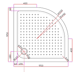 Фото Поддон для душа Cezares TRAY-A-R-95-550-15-W