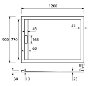 Поддон для душа Cezares TRAY-AS-AH-120/90-30-NERO , изображение 3