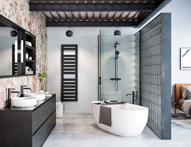 Полотенцесушитель электрический Zehnder Metropolitan Spa 50х120 черный , изображение 2