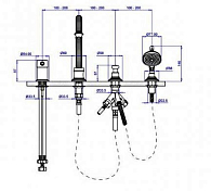 Смеситель Cezares Olimp BVDM-01-L на борт ванны , изображение 3