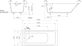Ванна из искусственного камня Salini Orlando 102012M 180х80 матовая , изображение 8