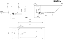 Ванна из искусственного камня Salini Orlando Kit 102122M 180х80 , изображение 6