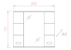 Фото Зеркало-шкаф Onika Балтика 80