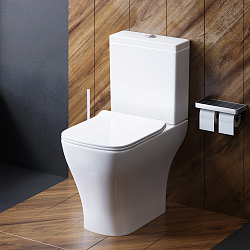 Фото Унитаз-компакт Damixa Titan DX78C8600SC безободковый, с микролифтом
