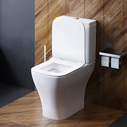 Фото Унитаз-компакт Damixa Titan DX78C8600SC безободковый, с микролифтом