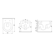 Унитаз подвесной Damixa Sirius DX86C1700SC с микролифтом , изображение 8
