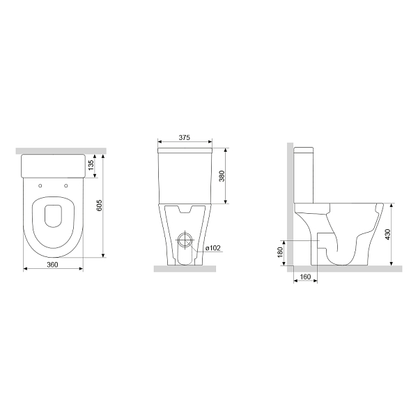 Унитаз-компакт Damixa Sirius DX86C8600SC безободковый , изображение 9