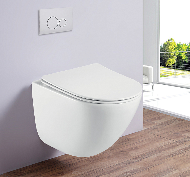 Унитаз подвесной Esbano Lotus белый безободковый , изображение 2
