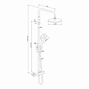 Душевая стойка Damixa Option DX218091000 , изображение 8