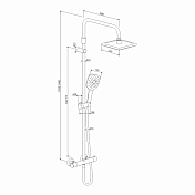Душевая стойка Damixa Option DX218092000 , изображение 8