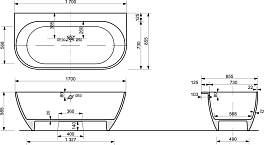 Изображение Ванна из искусственного камня Эстет Майами 170x85 ФР-00010630 Ванна из искусственного камня Эстет Майами 170x85 ФР-00010630 , изображение 4