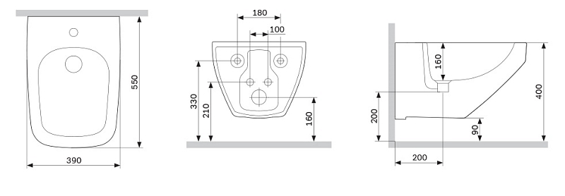 Биде подвесное AM.PM Inspire 2.0 C50A3411WH , изображение 7