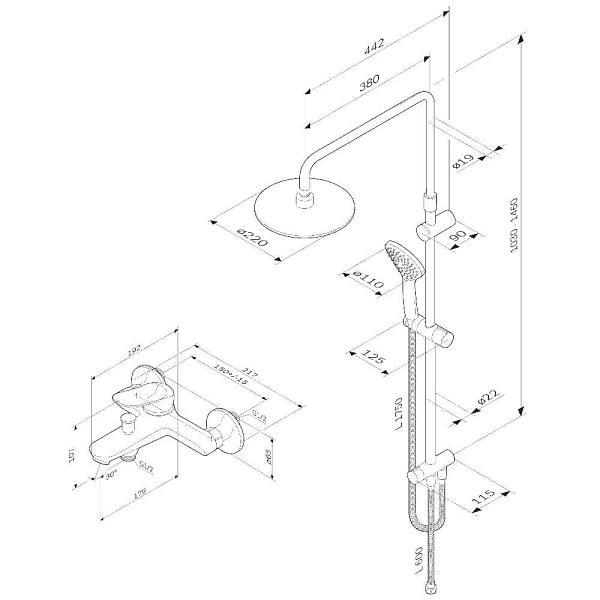 Душевой комплект AM.PM Sunny F40885C14 , изображение 14