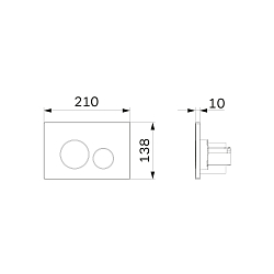 Фото Кнопка смыва AM.PM Pro L I049038 черная матовая