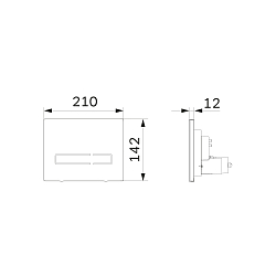 Фото Кнопка смыва AM.PM Touch Pro I0450A38 черная