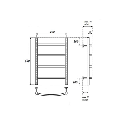 Фото Полотенцесушитель водяной Point Афина П4 60х40 хром
