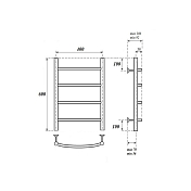 Полотенцесушитель электрический Point Афина П4 60х40 хром , изображение 4