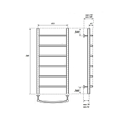 Изображение Полотенцесушитель водяной Point Афина П6 80х40 хром Полотенцесушитель водяной Point Афина П6 80х40 хром , изображение 3
