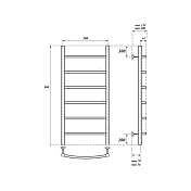 Изображение Полотенцесушитель водяной Point Афина П6 80х50 хром Полотенцесушитель водяной Point Афина П6 80х50 хром , изображение 3