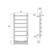Полотенцесушитель электрический Point Афина П5 80х50 белый , изображение 5