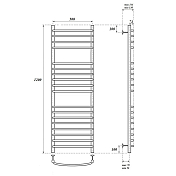Полотенцесушитель электрический Point Альфа П18 120х50 хром , изображение 4