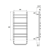Полотенцесушитель водяной Point Венера П7 80х50 хром , изображение 3