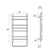 Полотенцесушитель водяной Point Нептун П7 80х50 хром , изображение 3