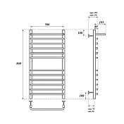 Изображение Полотенцесушитель водяной Point Нептун П11 80х50 хром Полотенцесушитель водяной Point Нептун П11 80х50 хром , изображение 3