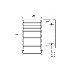 Фото Полотенцесушитель электрический Point Аврора П8 60х40 хром