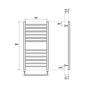 Полотенцесушитель водяной Point Аврора П12 80х50 хром , изображение 3