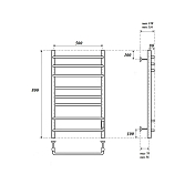 Полотенцесушитель электрический Point Сатурн П8 80х50 белый , изображение 5